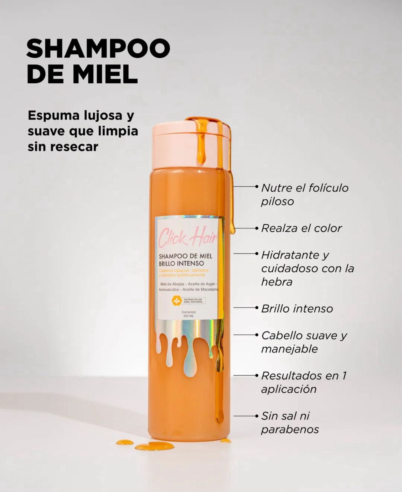 ✨ Shampoo de Miel – Click Hair ✨
