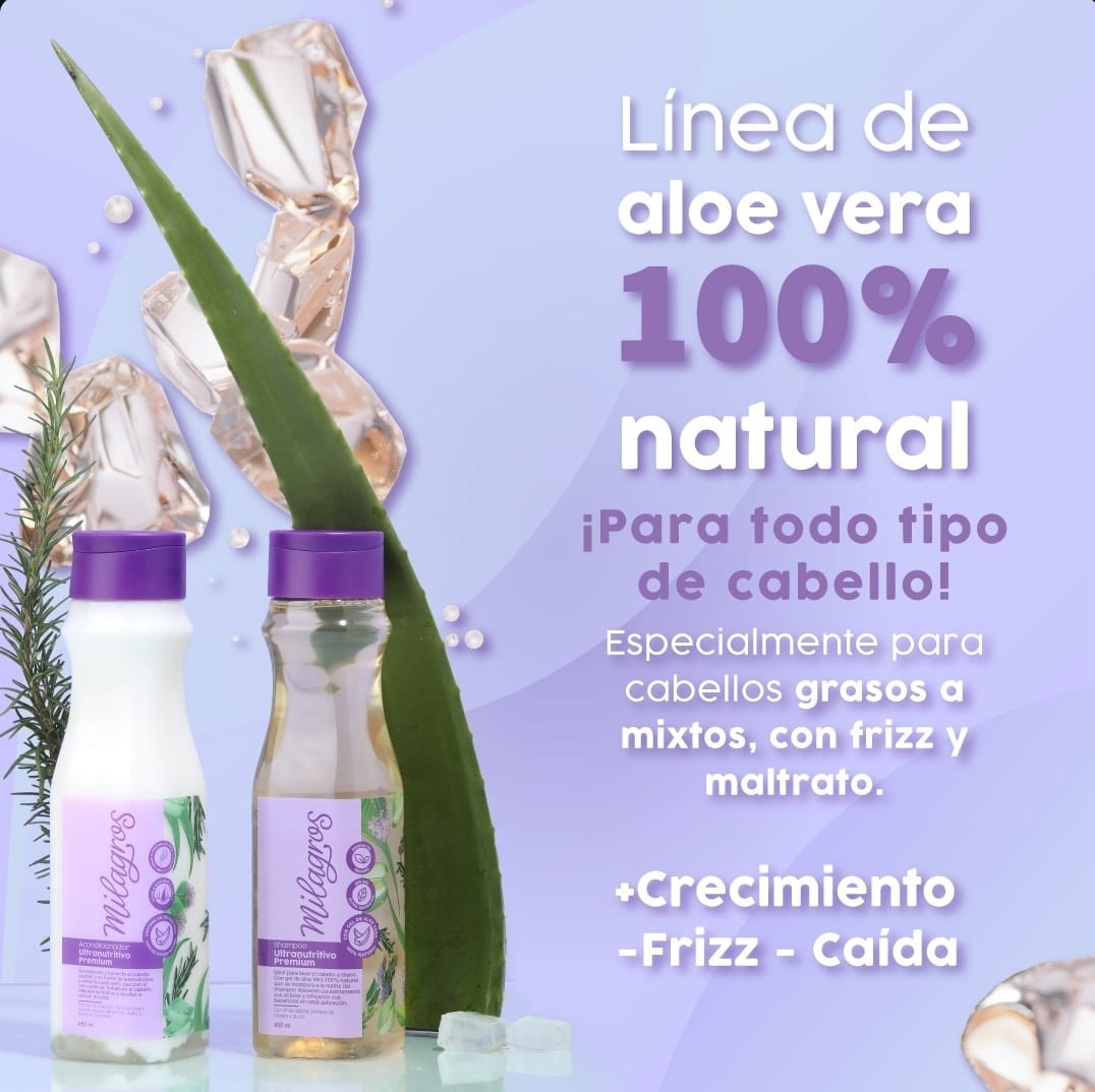 Shampoo MILAGROS – Línea Aloe Vera 🌿
