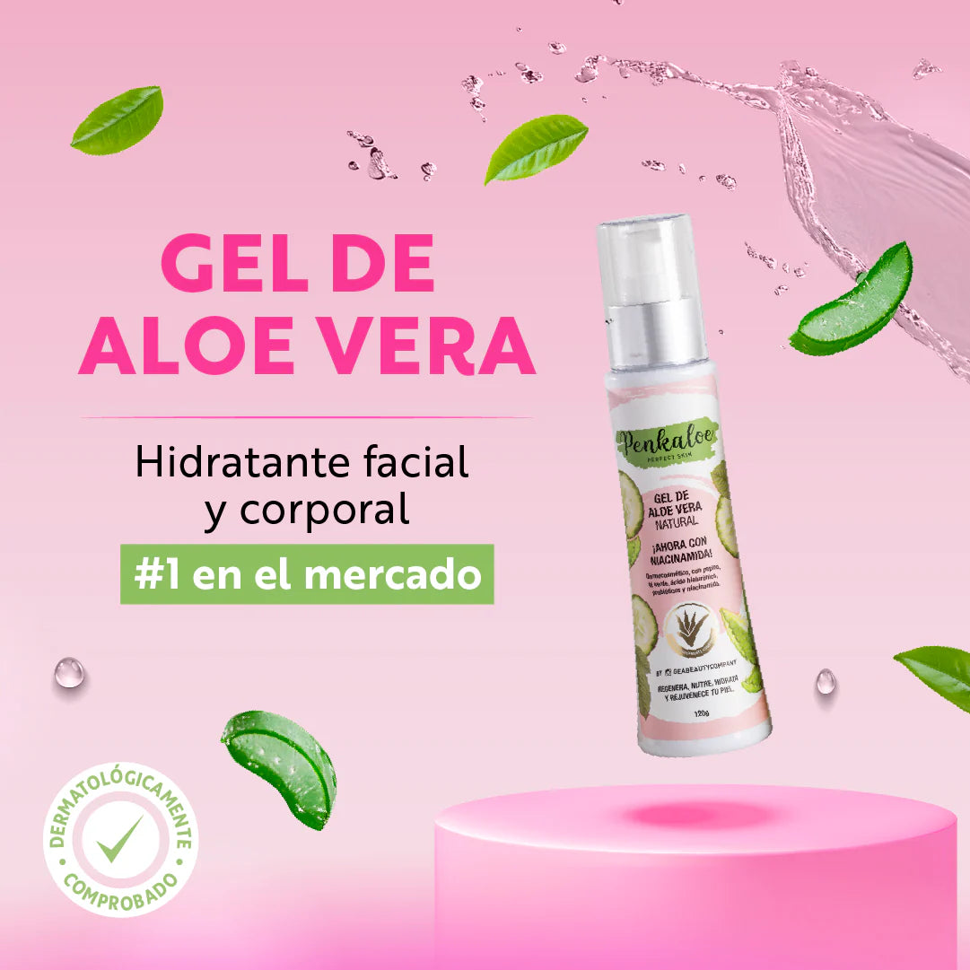 Gel de Aloe Vera Natural PENKALOE – Hidratante, Repara Cicatrices y Controla Acné