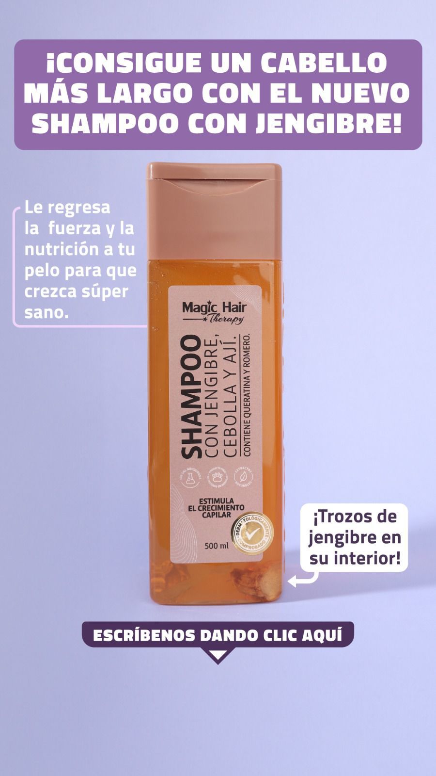 Shampoo Magic Hair Jenjibre y Cebolla (Mayoristas)